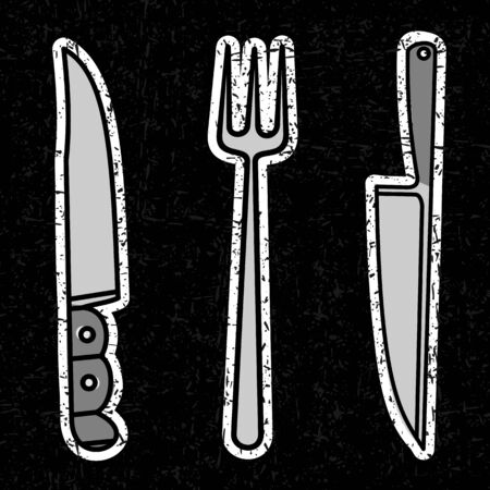 Knives and forksのイラスト素材