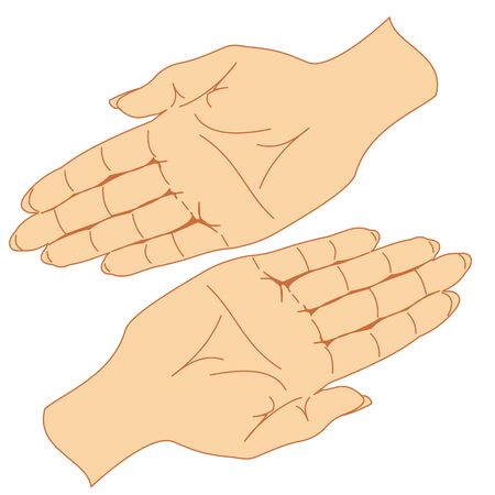 hands up, palmsのイラスト素材