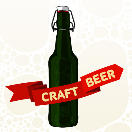Vintage craft beer brewery, bar, shop emblems and  labelsのイラスト素材