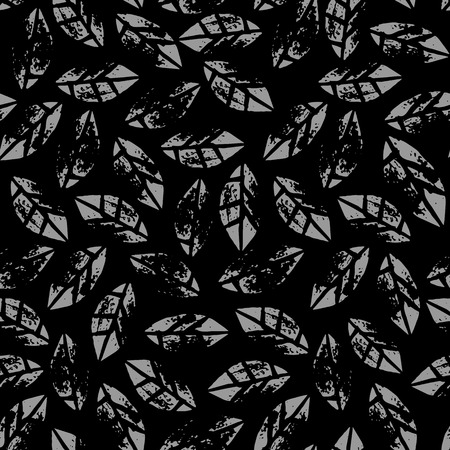 Leaf vector seamless texture pattern. Seamless pattern can be used for wallpaper, pattern fills, web page background, surface textures.のイラスト素材