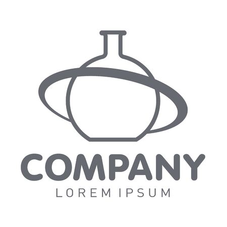 Vector abstract logo. Business Icons. Laboratory Logo. Company identity. Icon isolated on white background. Graphic design editable for your design.のイラスト素材