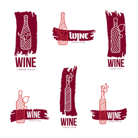Set wine logo templates.のイラスト素材