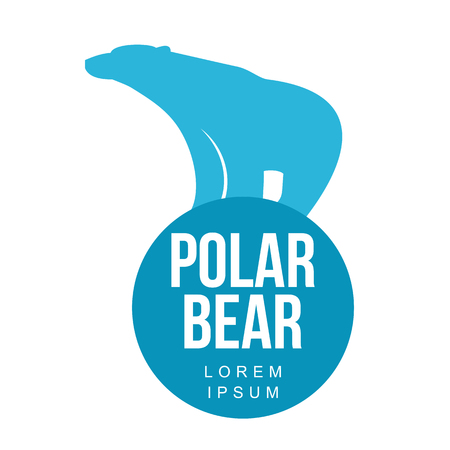 Stylized graphic polar bear logo templates. Collection of creative polar bear logotype templates, growth, development, power concept. Vector illustration isolated on white background.のイラスト素材