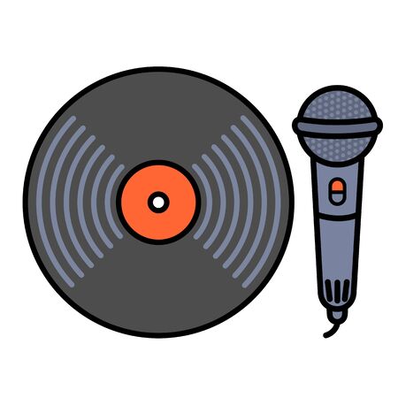 Music instruments. Colorful music background. Vector illustrationのイラスト素材