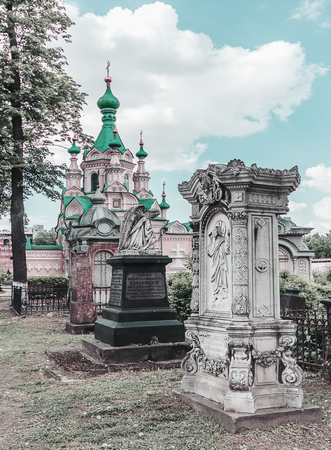 Orthodox male Don monastery. The historical building of Russian Orthodox culture. Russian churchの写真素材