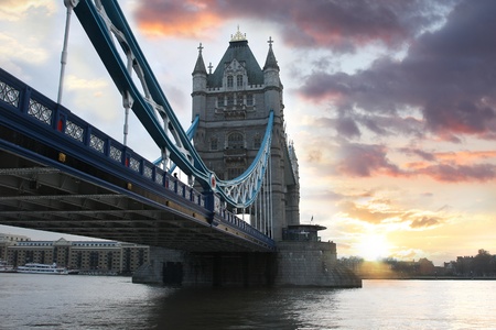 Famous Tower Bridge, London, UKの写真素材