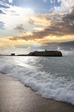 Fantastic Calabria azure coast in Italyの写真素材
