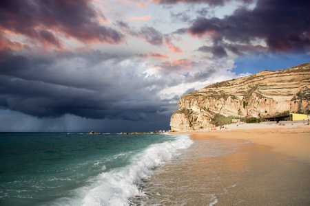 Fantastic Calabria azure coast in Italyの写真素材