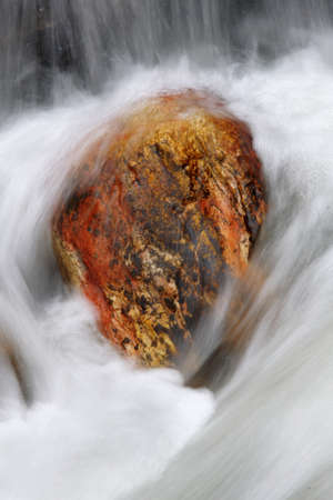 alpine waterfallの写真素材