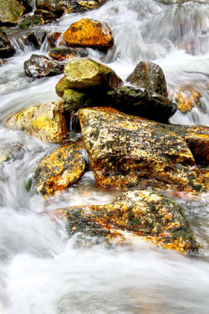 alpine waterfallの写真素材