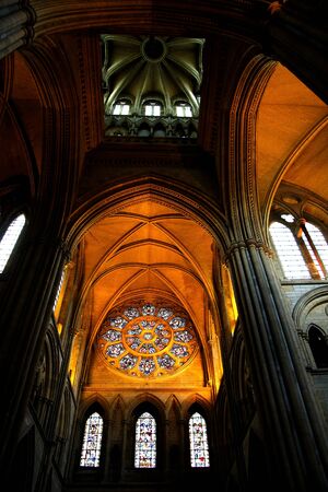 neo-ghotic cathedral in Truro,Cornwall, Englandの写真素材