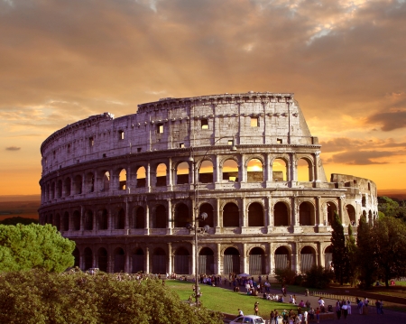 Famous Colosseum in  Rome, Italyの写真素材