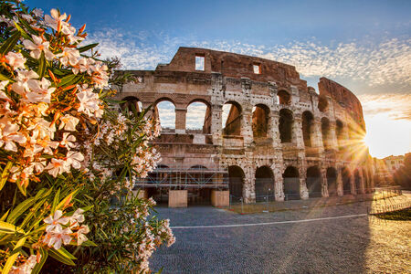Colosseum during spring time, Rome, Italyの写真素材