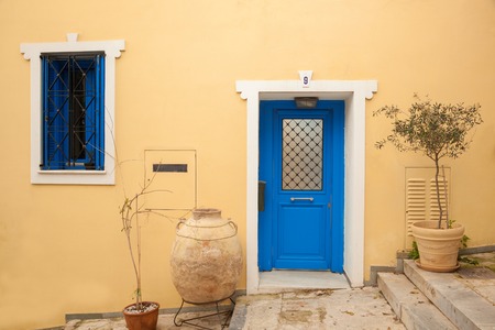 Traditional old house in PlakaAthens Greeceの写真素材
