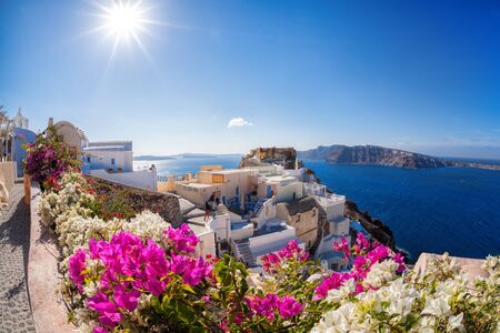Santorini island in Greeceの写真素材