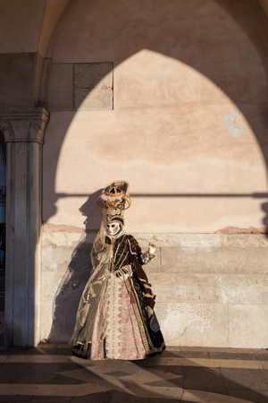 Beautiful mask at carnival in Venice,Italyの写真素材