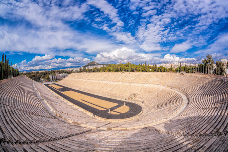 Panathenaic stadium in Athens, Greeceのeditorial素材