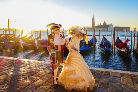 Famous carnival in Venice, Italyの写真素材