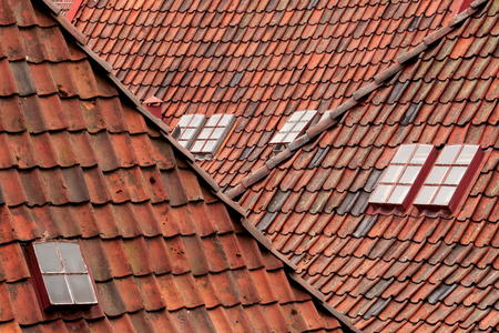 Roofs in Bergen, Norwayの写真素材