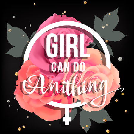 girl power poster 
illustrationのイラスト素材