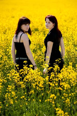 Twin sistersの写真素材