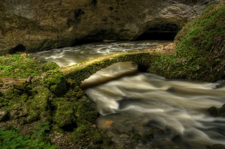 Underground world on slovenian karstの写真素材