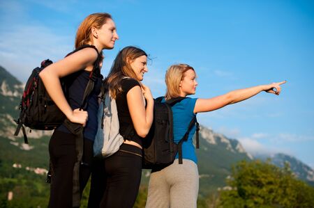 Girl travelersの写真素材