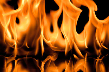 Flame texture on black background