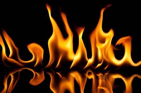 Flame texture on black background