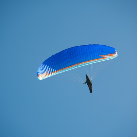 Paraglider in the airの写真素材
