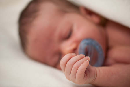 adorable New born baby sleepの写真素材