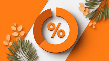 Pie chart highlighting increased customer acquisition percentage and retention rateの素材