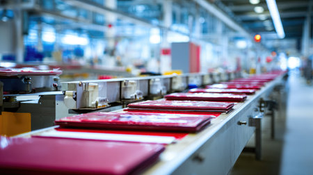 Heat-sealing machine pressing food trays with film in automated packaging lineの素材