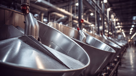 Industrial mixing equipment blending ingredients for mass production of ready-to-eat dishesの素材