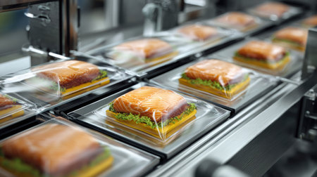 Vacuum-sealing machine enclosing individual food portions in airtight plastic pouchesの素材