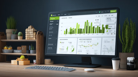 Online store backend interface showing affiliate referral sources and detailed sales data analysisの素材