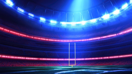 Creative graphic of stadium showing color and lighting without distinct crowd facesの素材