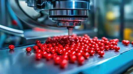 Automated dosing machine dispensing accurate quantities of powder for capsule fillingの素材
