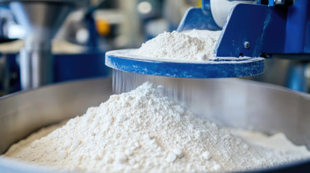 Pharmaceutical powders flowing through continuous manufacturing processing tanks and mixersの素材