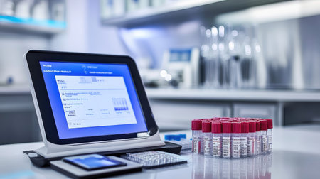 Real-time monitoring interface displaying stability testing results for pharma batchesの素材