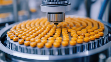 Blister packaging line in pharmaceutical plant with precise sealing and inspection systemsの素材