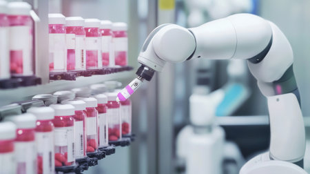 Infrared sensors and robotic tools coordinating capsule alignment and fillingの素材