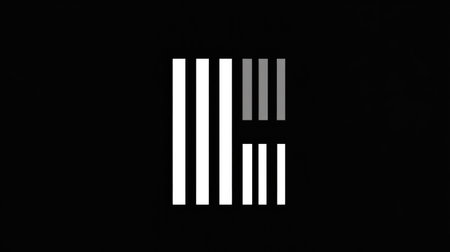 Minimalist tech logo with monospaced font initials and barcoded underline, great for software or developer identityの素材