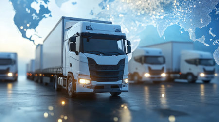 Visualization of synchronized freight deliveries across countries using multiple transport typesの素材