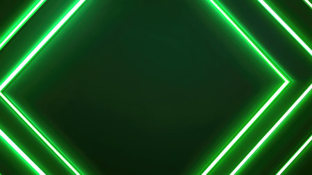 Bright neon green background with vibrant glow and clean spaceの素材
