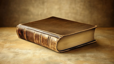 Closed hardcover book icon with embossed detail in vector art formatの素材