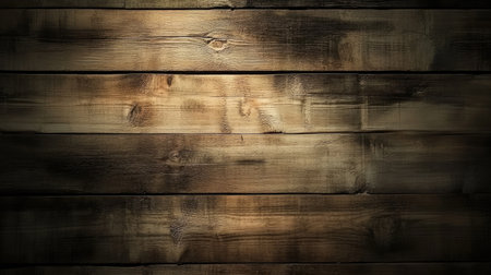 Light wooden background with horizontal natural planks and soft lighting from aboveの素材