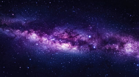 Milky Way inspired background with high-resolution stars and galactic texturesの素材