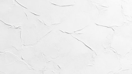 White wall background with slight plaster texture and neutral tone lightingの素材