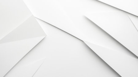 White background with subtle paper creases and shadowed corners for minimalist designの素材